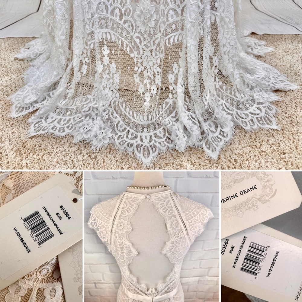 {Catherine Deane} : “Suri” Ivory Lace Wedding Gown - Picture 10 of 16